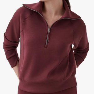 SPANX AirEssentials Half Zip XL in Spice Color